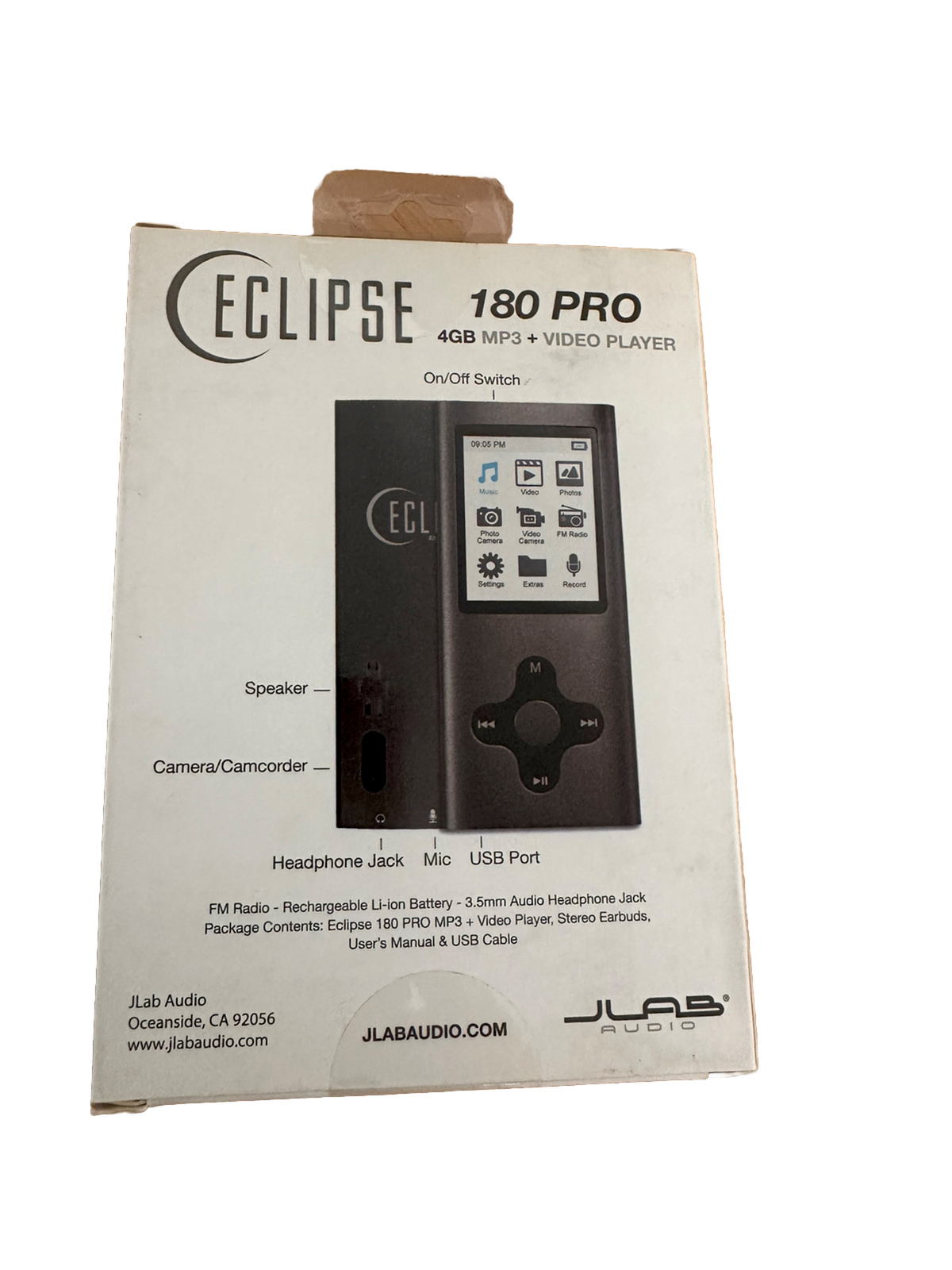 Eclipse 180 Pro 4GB Video and MP3 Player, FM Tuner, with Camera