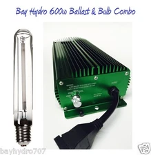 BAY HYDRO 600w Digital Dimmable Ballast & 600w HPS Bulb Combo Lumatek Solis Tek
