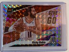 2019-20 PANINI MOSAIC BASKETBALL PRIZM SILVER GIVE AND GO RICKY RUBIO SUNS
