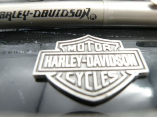 VTG Harley Davidson Solid Pewter Softtail Replica Desk Pen Set NOS in Box READ - Picture 3 of 11