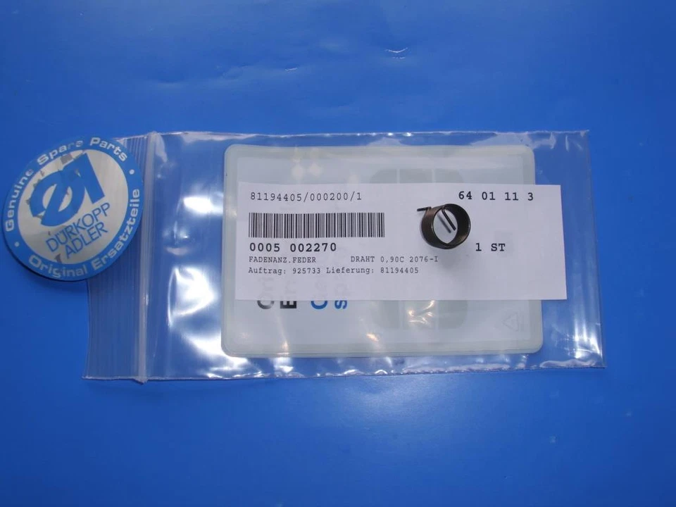 Dürkopp Adler 4 5 104 105 0005002270 05227 Fadenanzugsfeder Nähmaschine