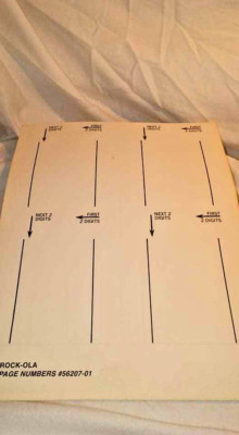 Rock-Ola Rocket 7500 III Pack of 100 Backing Cut-outs 