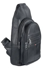 Men's Sling Backpack Genuine Leather Chest bag Crossbody Bag Shoulder Bag