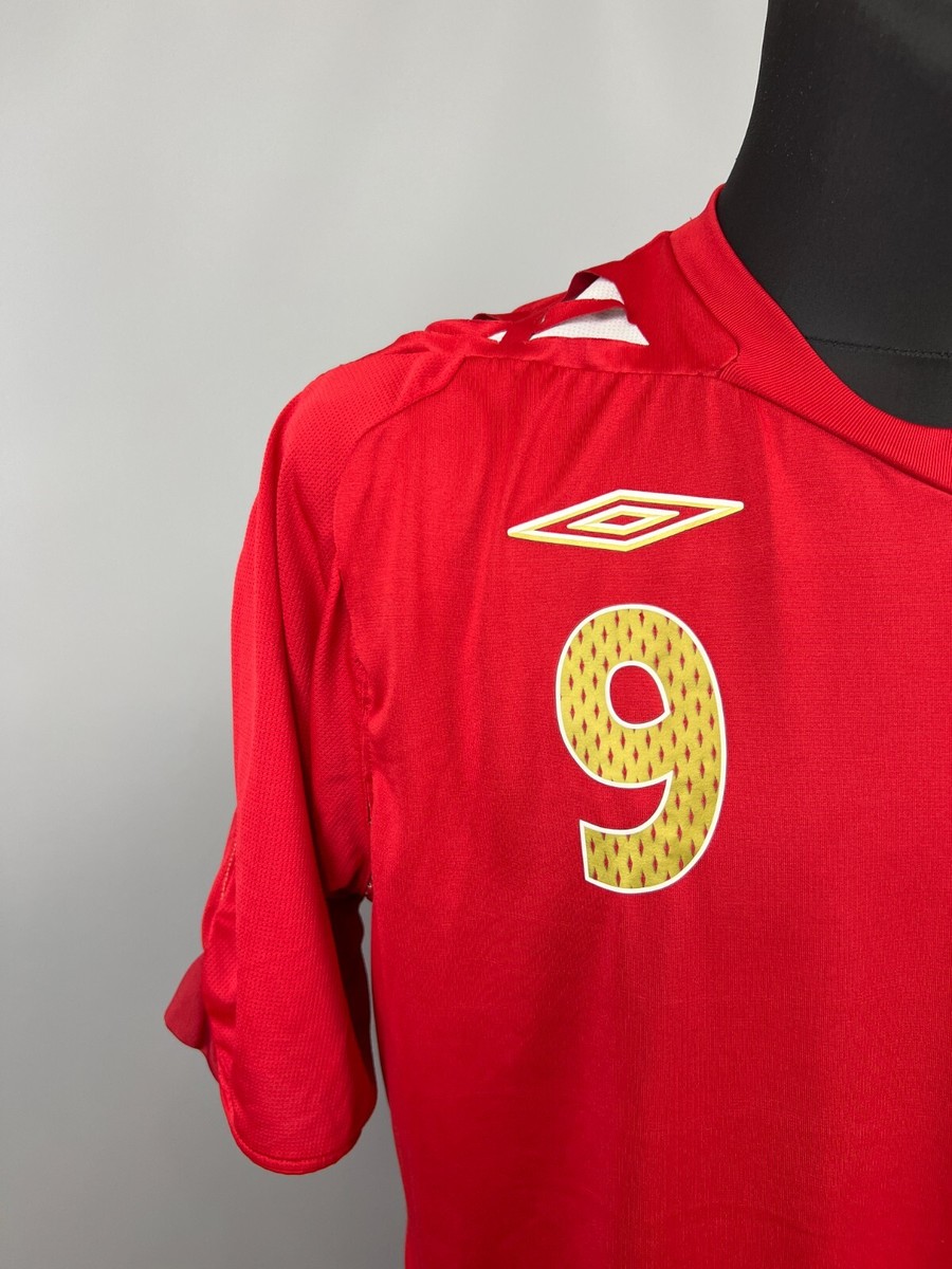 Maillot de foot Angleterre 2006 - 2008 Extérieur Umbro #9 Rooney taille