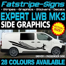 to fit PEUGEOT EXPERT MK3 LWB L2 GRAPHICS STICKERS DECALS STRIPES CAMPER VAN