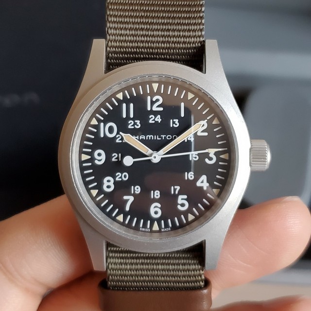 men's hamilton khaki field mechanical watch h69439931