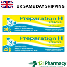Preparation H CLEAR GEL - 25g Moisturising Soothes Itching Piles Haemorrhoids