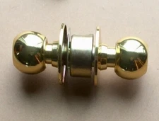 Polished Brass Privacy Door Knob Lock Set 