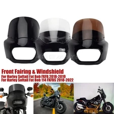 Club Style Front Fairing Windshield Kit For Harley Fat Bob FXFB FXFBS 2018-2024