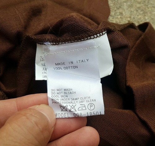 Herion Brown Green Tank Top T Shirt Sz 42 - Picture 4 of 7