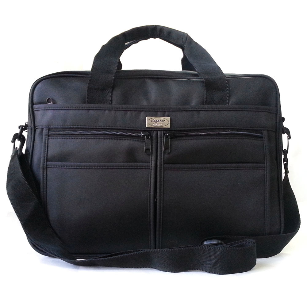 New Black 14 inch Laptop Bag Fabric Briefcase Book Bag  display picture 3