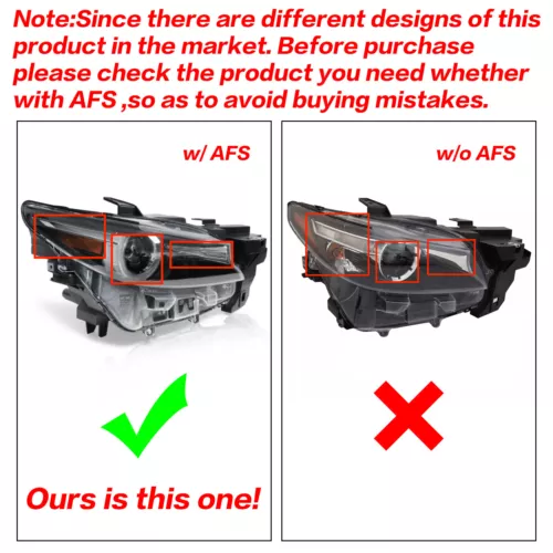 Passenger Side LED Headlight Headlamp Assembly w/AFS For Mazda CX-9 2016-2023 - Foto 2 di 14