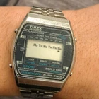 Vtg Timex Chronograph Alarm Timer Digital Watch World Time Steel Parts/Repair