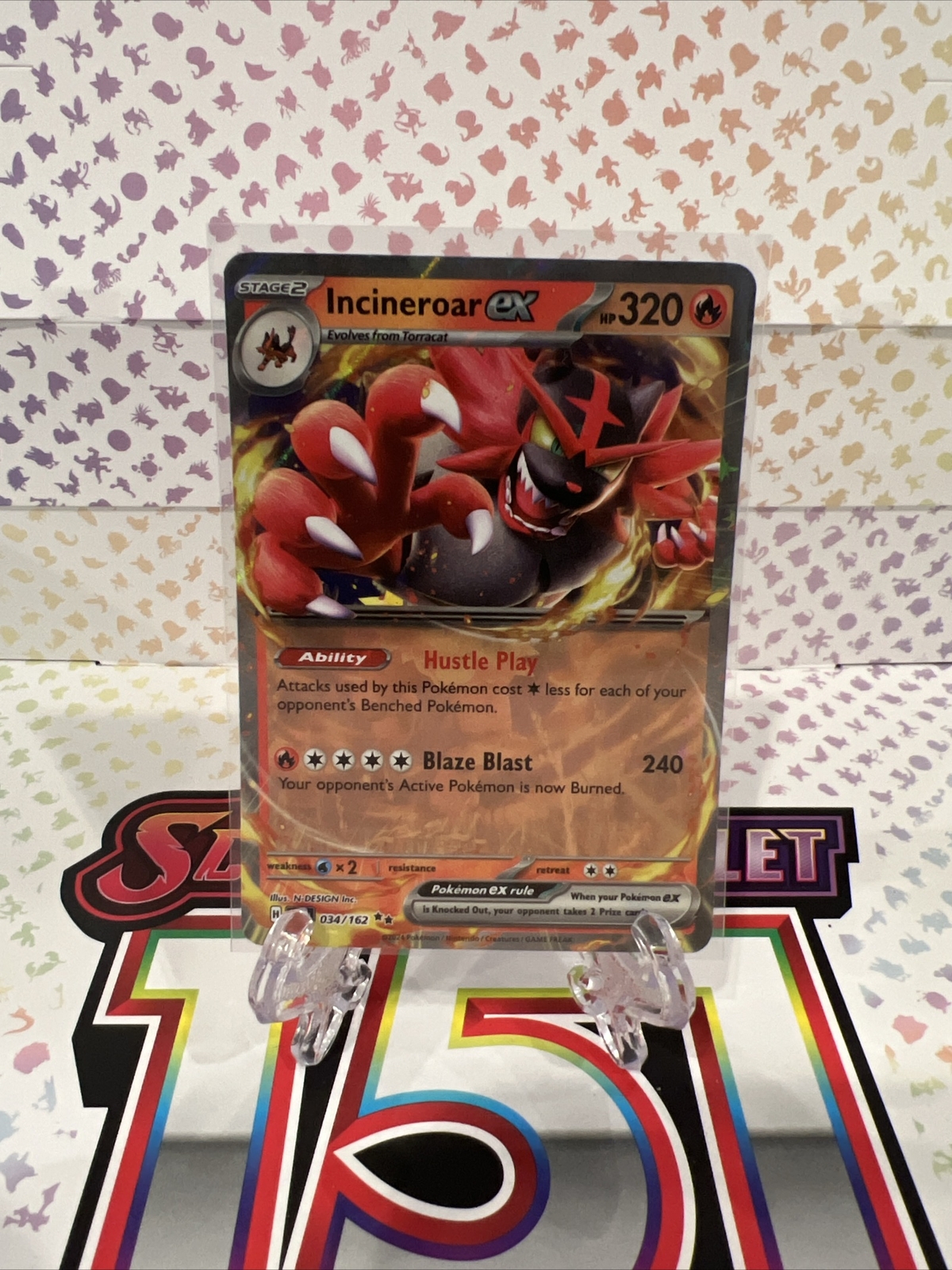 Incineroar ex 034/162 Double Rare Temporal Forces NM/M