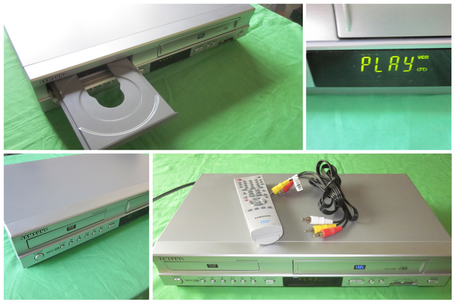 SAMSUNG DVD-V4600 VCR DVD Player Bundle Remote Control Cables