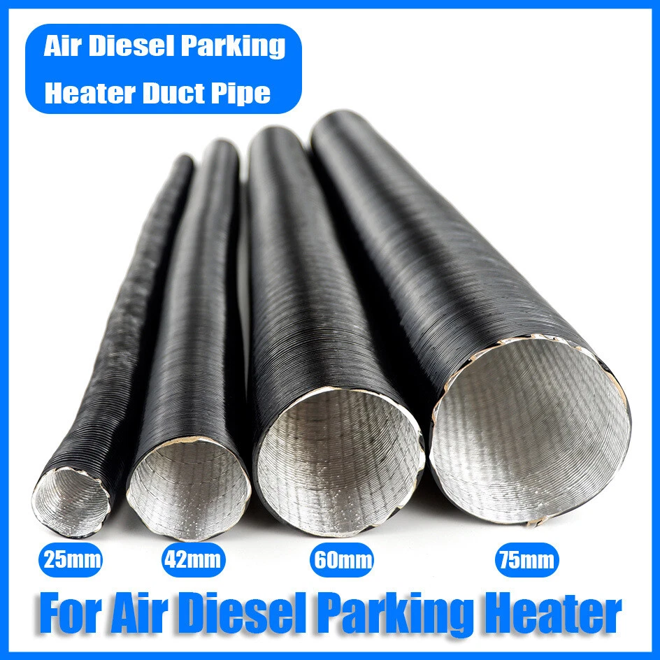 25mm 42mm 60mm 75mm Heater Duct Pipe Hot Cold Ducting Air Diesel Parking  Heater | eBay