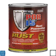 POR-15 Rust Preventive Coating Non-porous Protective Barrier Quart Clear