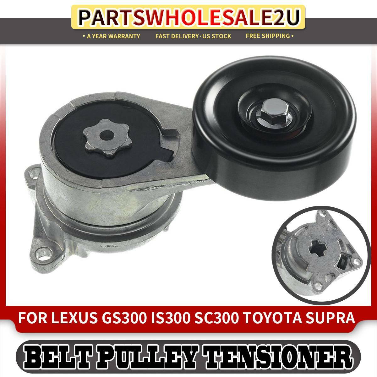 Belt Tensioner Assembly for Lexus GS300 IS300 SC300 Supra L6 3.0L with Pulley eBay