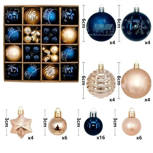 Christmas Tree 44pcs 6cm Big Ball Multicolor Decoration Ornaments for Home Party - Picture 37 of 37
