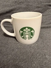 Starbucks Coffee 7.8 Oz Espresso Cup Mug White With Green Mermaid Logo