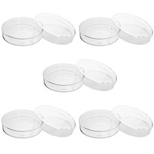 5 Pack 90mm Glass Petri Dishes with Lids Sterile Reusable Lab 20mm