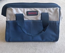 Bosch Tool Bag Wide Mouth 12x6x9 inches Medium Size Blue/Grey Heavy Duty