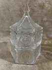 Vintage Federal Glass Company A-22 Colonial Box & Cover Set - Columbus 7, Ohio
