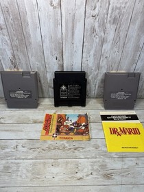 Lote de juegos NES Yoshi Dr Mario Road Runner Tengen + manuales Nintendo probados