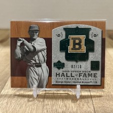 2005 Upper Deck HOF George Sisler Emerald Green Game Used Bat Relic #2/10