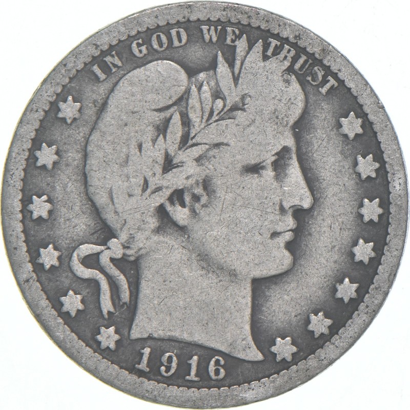1916 Barber Quarter Average Circ *2623