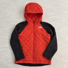 The North Face Youth Kids Red And Grey Full Zip Hood Jacket Size 6T