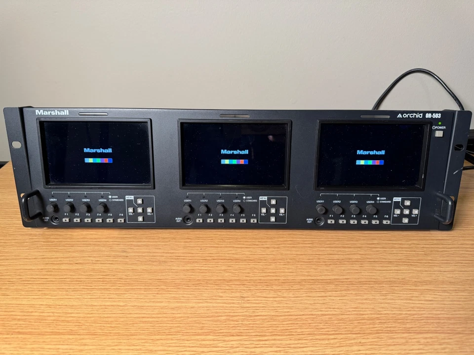 Monitor LCD doble de 8" Marshall Orchid OR-503 triple montaje en rack 1,5G SDI Foto 4 de 4