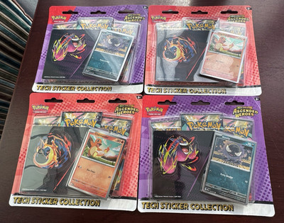 Pokémon TCG Mega Evolution Ascended Heroes Tech Sticker Collection - 4-Pack