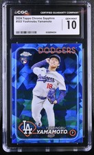 2024 Topps Chrome Sapphire #553 Yoshinobu Yamamoto CGC 10