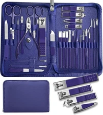 Manicure Set Personal Care Mens Grooming Kit, 30 in 1 30 1 Blue 