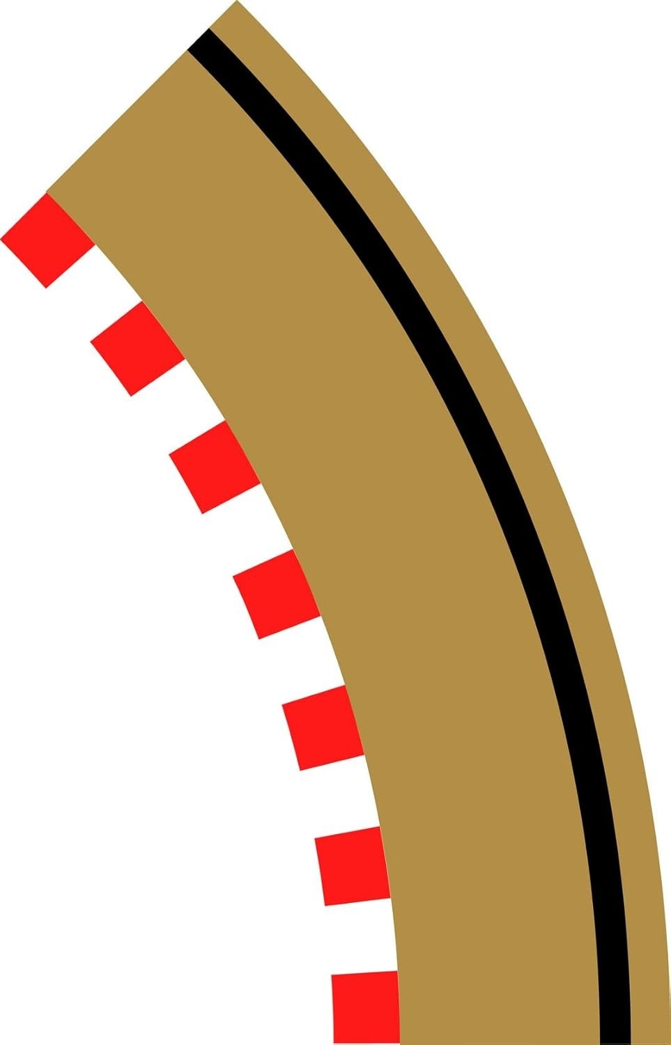 Greenhills Scalextric Radius 1 Curve Outer Borders & Barriers x 4 C8240 BNIP ...