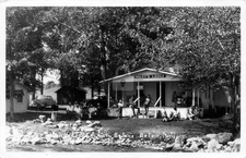 Bellaire MI Michigan Miley'S Lodge on Lake Bellaire 1956 RPPC Postcard COPY