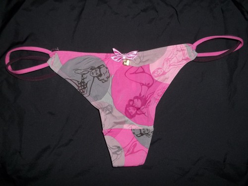 Culotte string côté string imprimé pinup fille 10-12 avec breloque arc et coeur nip - Photo 1/2