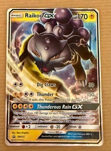Pokemon - Raikou GX - SM121 - Black Star Promo - Half Art Card Near Mint/Mint