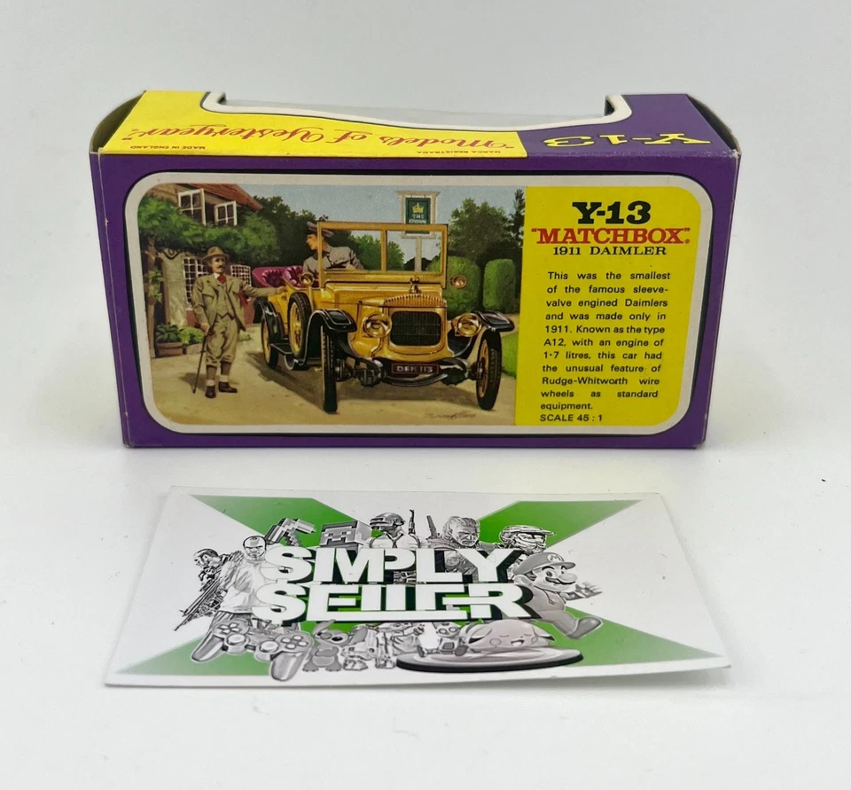 ⚡ Matchbox Y13 Models of Yesteryear - 1911 Daimler in OVP Vintage ⚡ - Bild 4 von 4