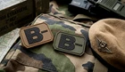 BLOOD GROUP PATCH "B-" MILTEC Coyote or VO (Legion & Army) Military Patch