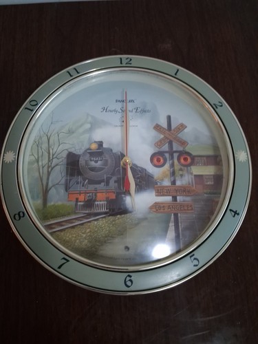 1994 Panclox Train Quartz Clock Hourly-Railroad Train Collectable Wall Clock