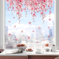 Tanlaby Blume Fensterbilder Sommer Fensteraufkleber Rosa KirschblüTe | HäNgende