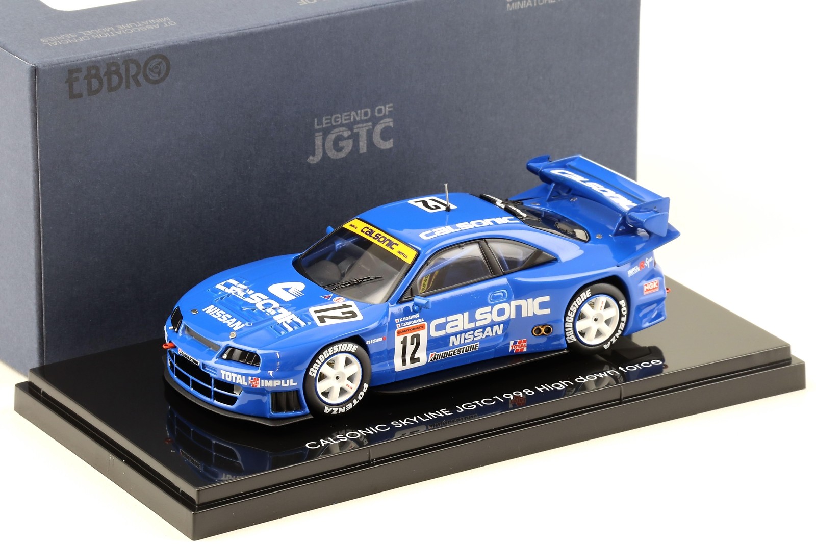 1:43 Ebbro Nissan Skyline R33 Calsonic Skyline #12 - Jgtc 1998 Hdf Blue