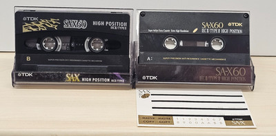 2x TDK SA-X 60 *UNBESCHRIFTET+Sticker* Audiokassette Tape MC