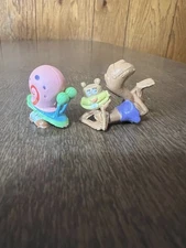 Sponge Bob Square Pants Pvc Figure Lot Sandy Cheeks Squirrel & Gary Snail