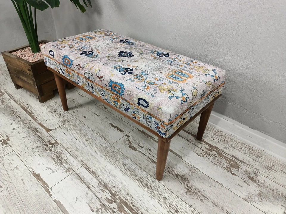 Bed bench, Footstool Bench, Ottoman bench, Bohemian bench, Dining table bench - Image 4 of 4