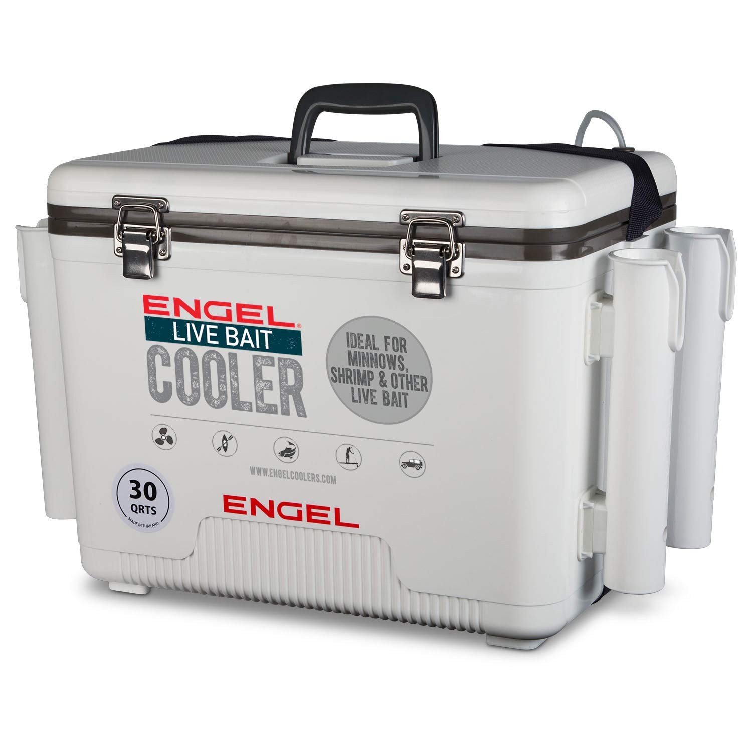 Box With 2nd 30 Quarts, White Rod Holders