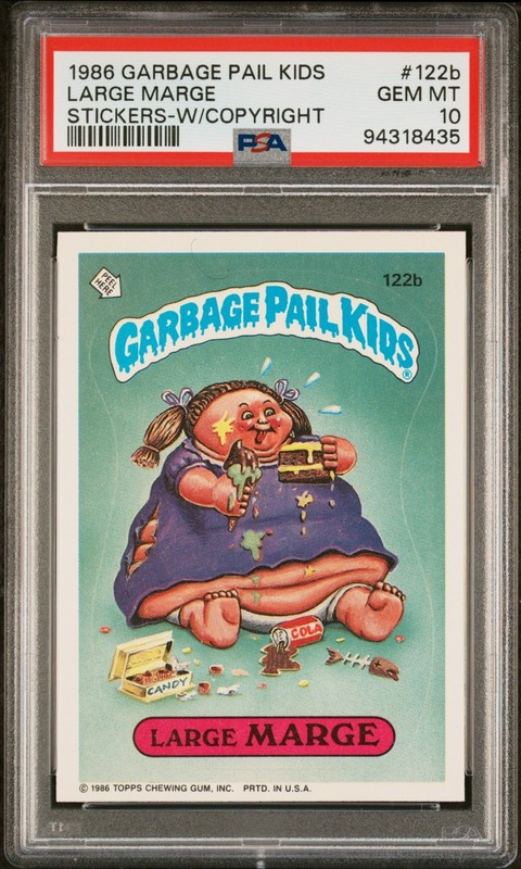 1986 Topps Garbage Pail Kids Series 3 OS3 LARGE MARGE w/ Copyright 122b PSA 10