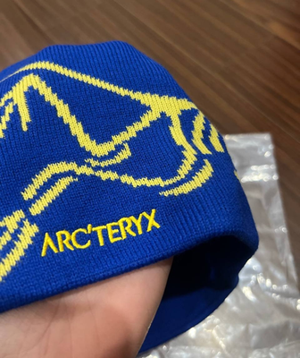 Arc'teryx Bird Head Toque Beanie – Blue Yellow Merino Wool Winter